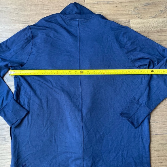 Athleta Pranayama Restore Wrap Open Front Navy Cardigan-Size M - Picture 8 of 8